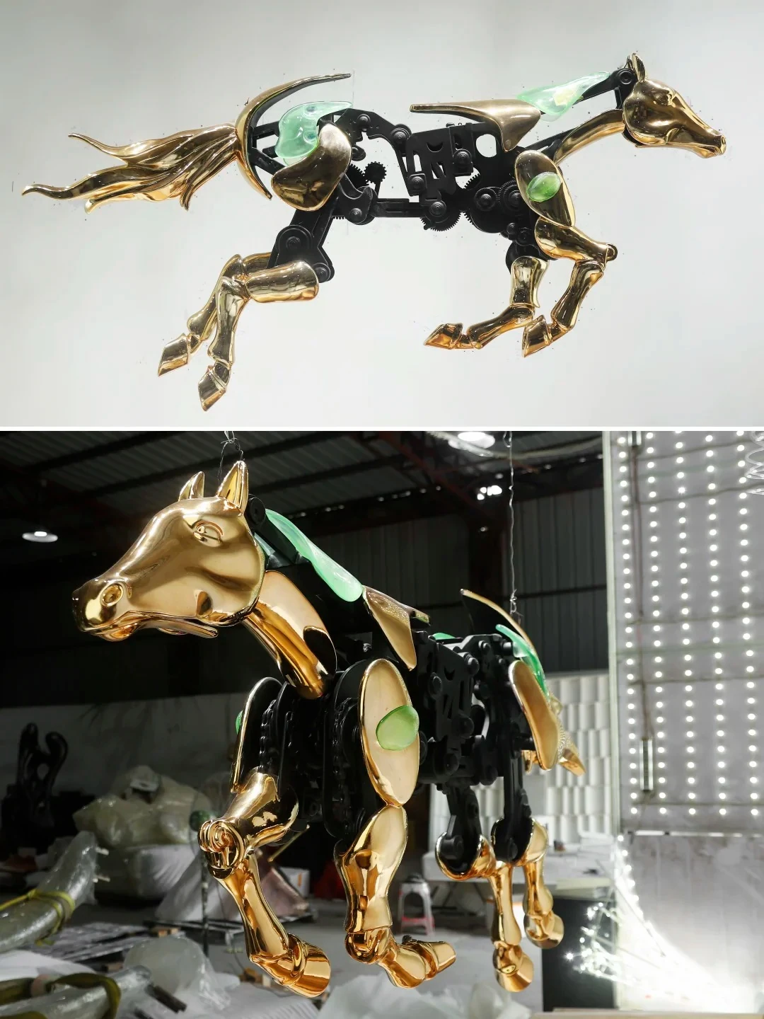 Mechanical horse suspension