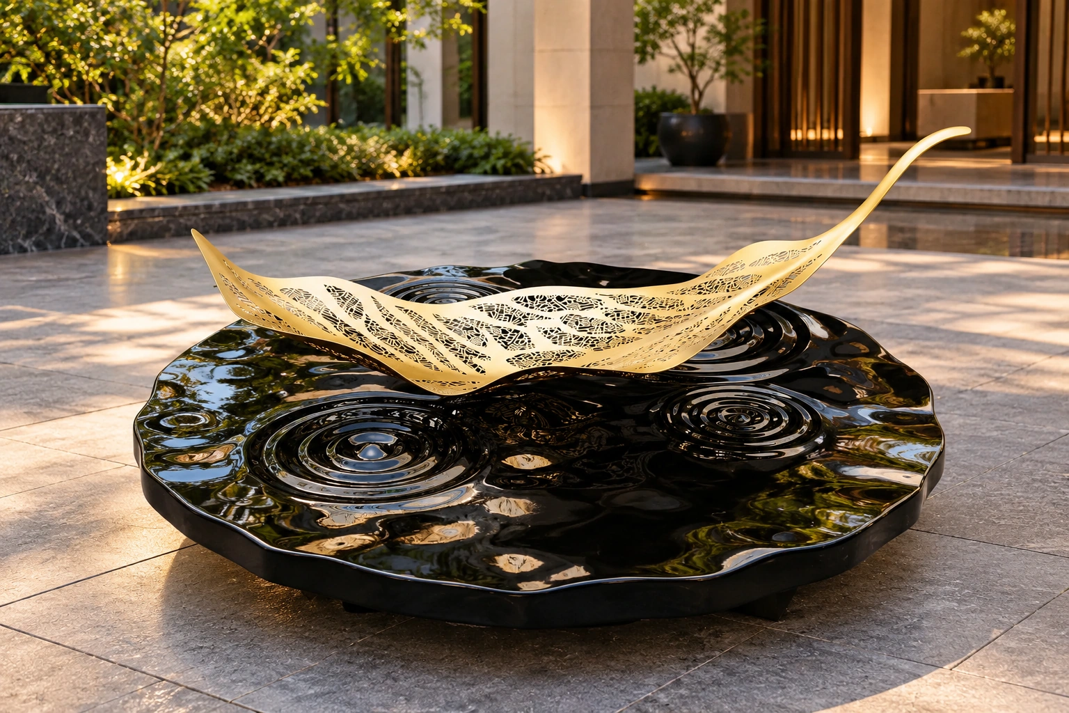 Perforated leaf forms — application concept visualization