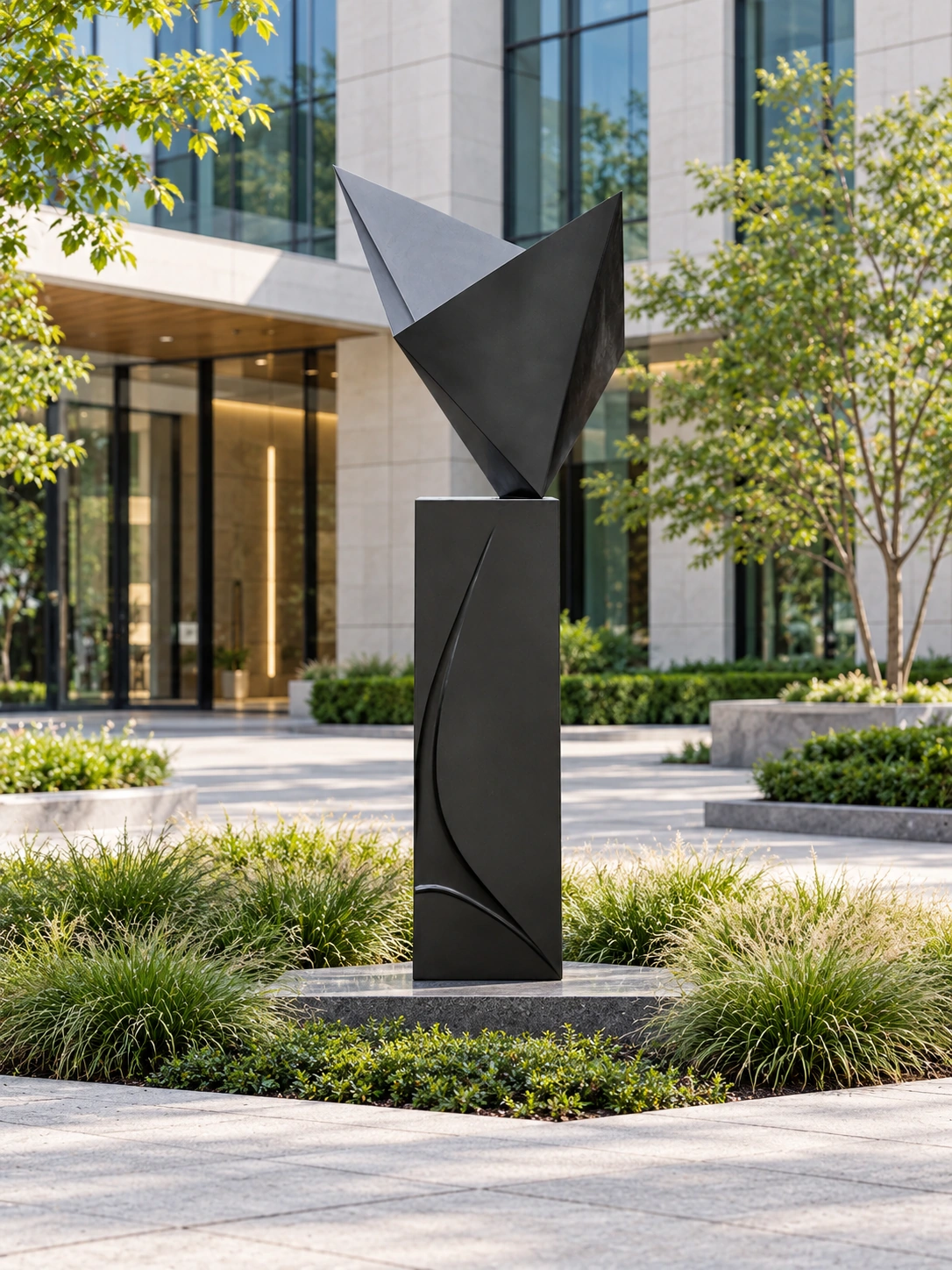 Abstract metal forms — application concept visualization