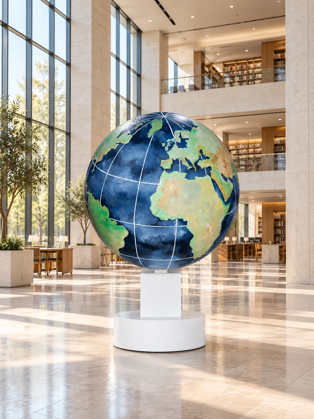Globe installations — application concept visualization